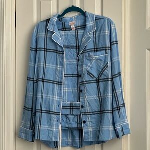 Wondershop Blue Checkered Women’s Pajama set size medium P2P 22”